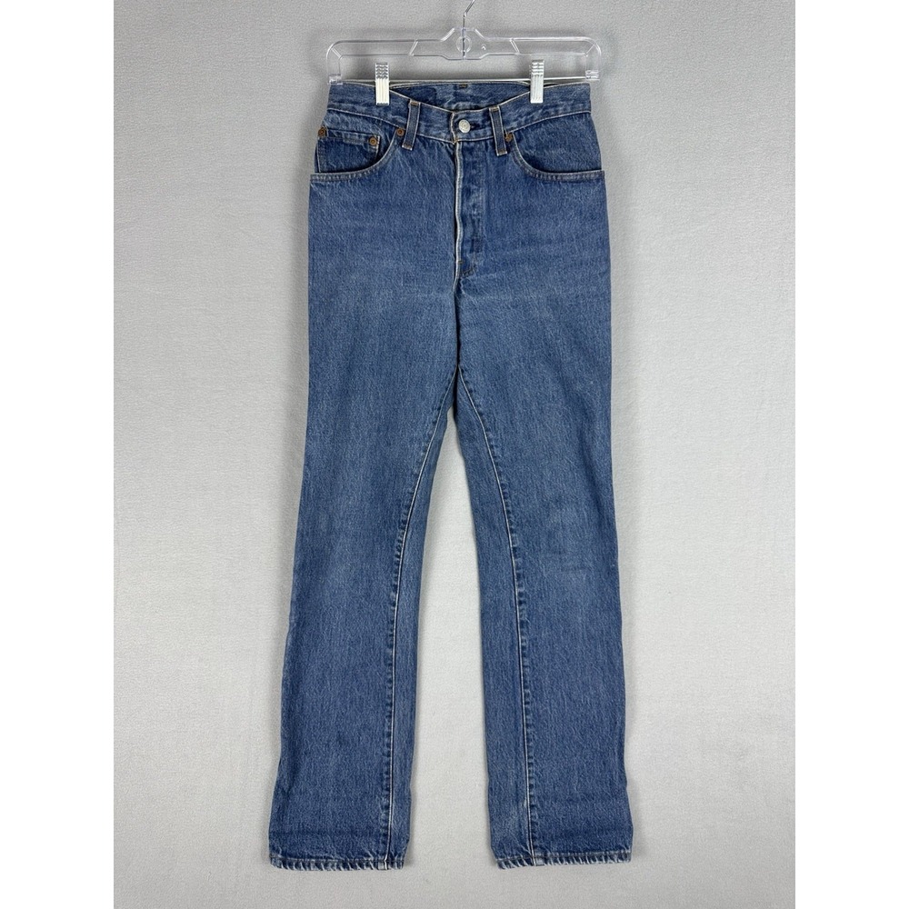 Vintage Levis Jeans Womens 27 (Fits 26x31) 501 Button Fly Straight Leg 80s USA